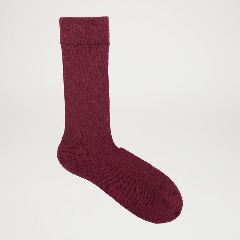 Cashmere-Merino Ribbed Crew Sock