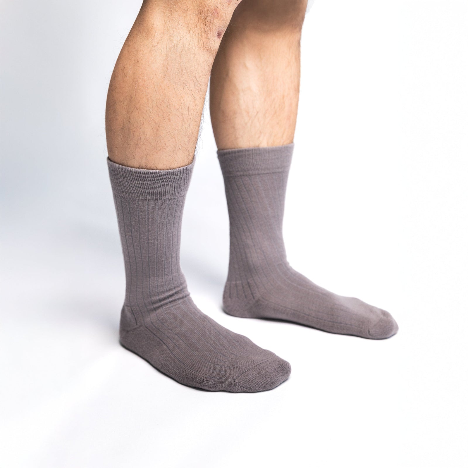 Cashmere-Merino Ribbed Crew Sock