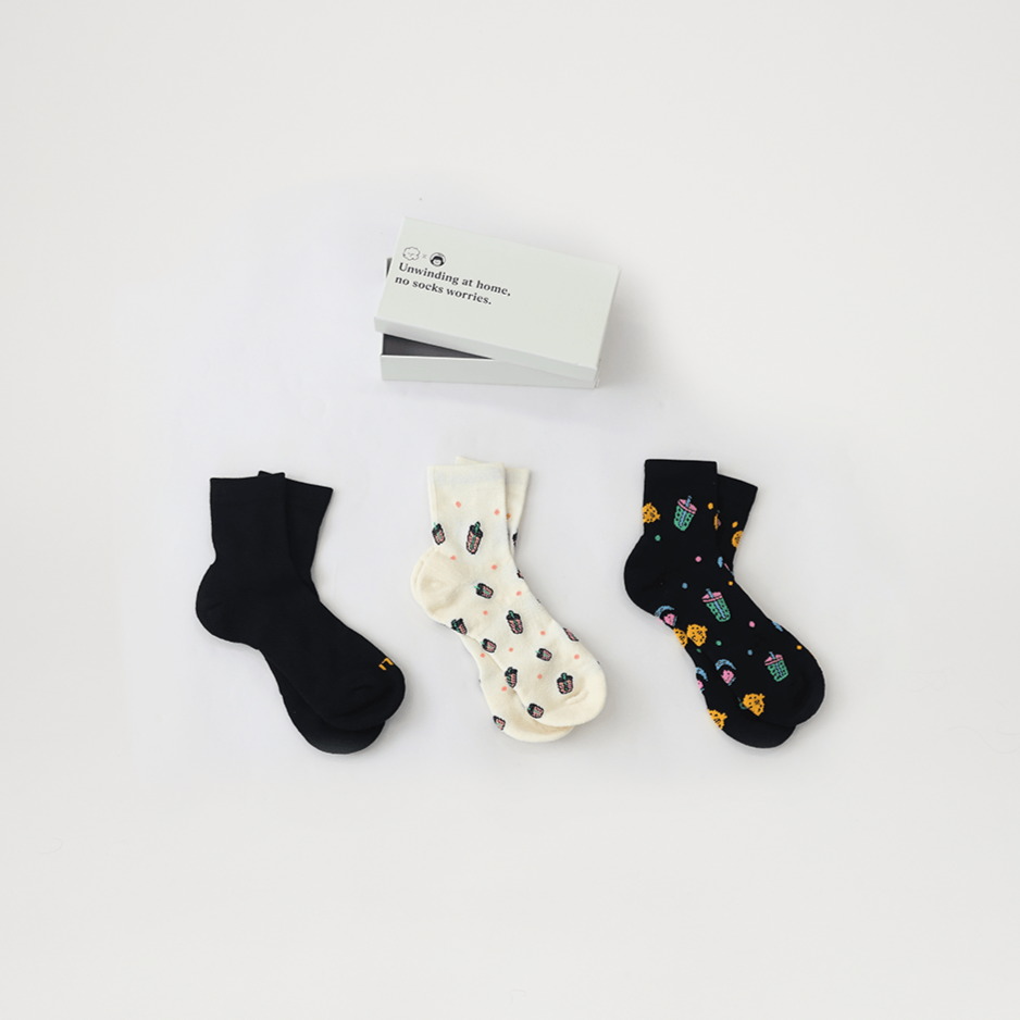 Paire X BBT Club Quarter Socks Gift Box