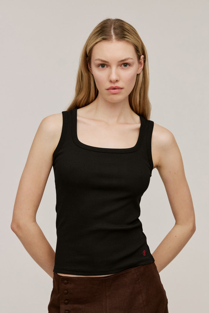 Women's Organic Cotton Ribbed Square Neck Tank Secondary