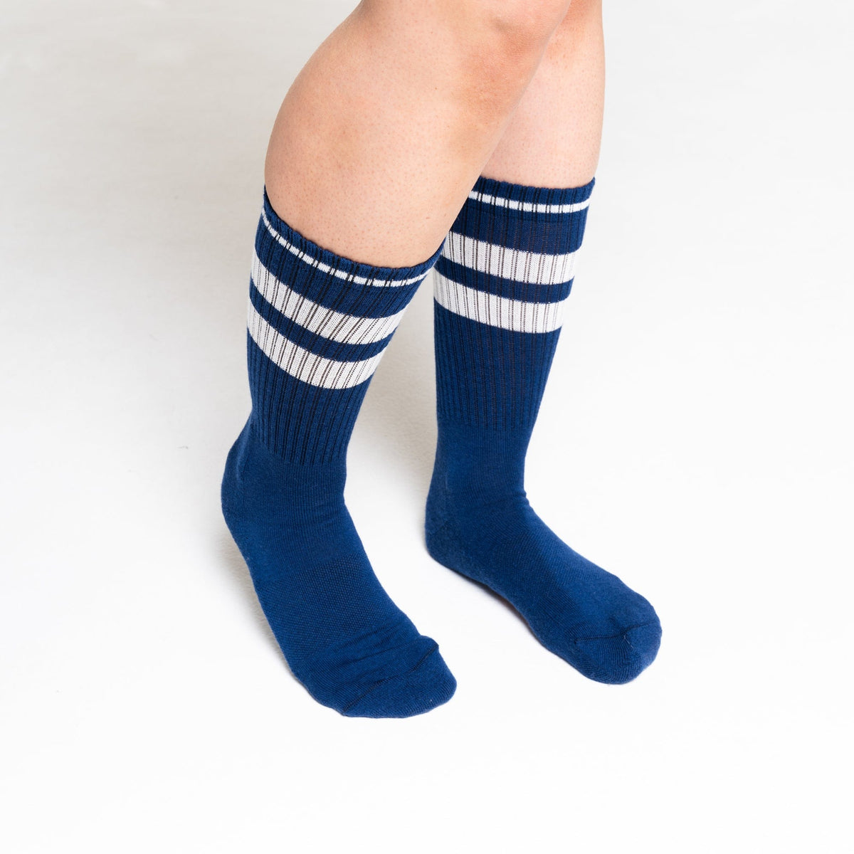 Merino Wool Blend Crew Socks Paire