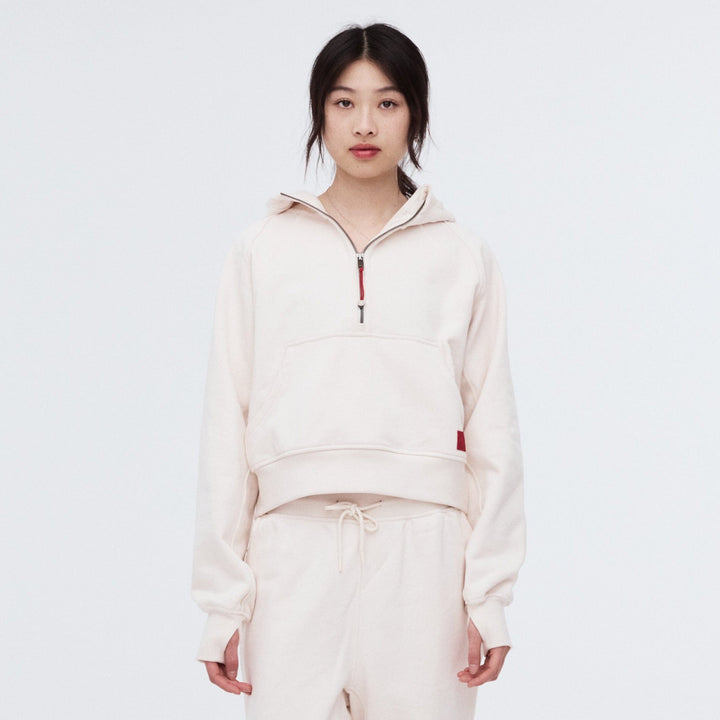 Women’s 100% Organic Cotton Half-Zip Hoodie