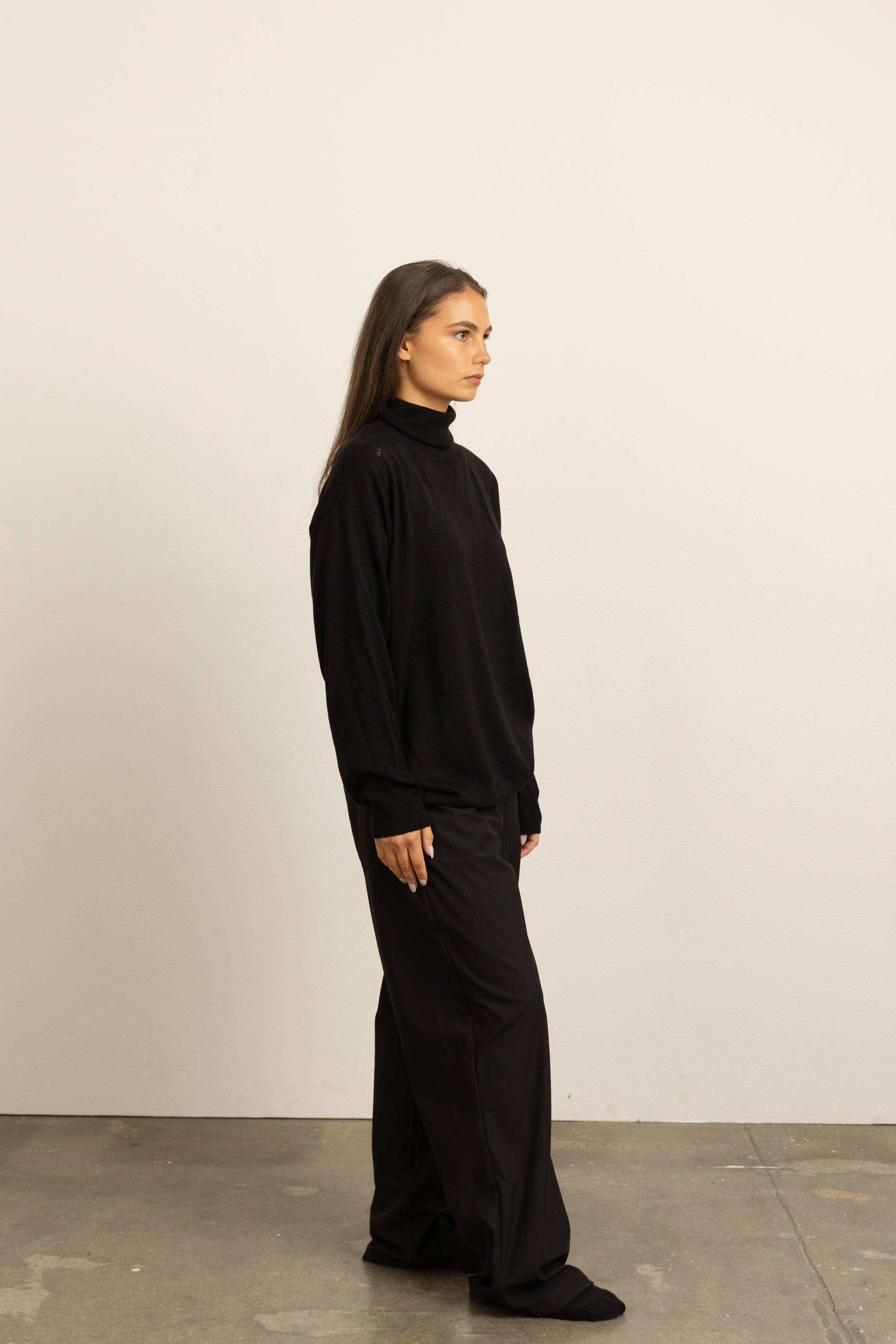 Silk turtleneck sweater on sale